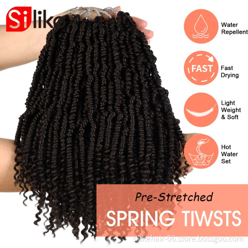 passion  Braiding spring Hair Extension Crochet twist Hair  18'' 24strands Jumpy Wand Curl Jamaican Bounce bug bundles Synthetic